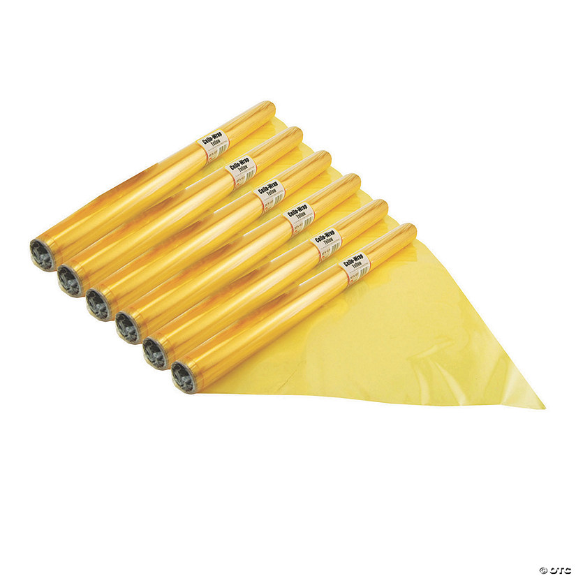 Hygloss&#174; Cello-Wrap&#8482; Roll, Yellow, 6 Rolls Image