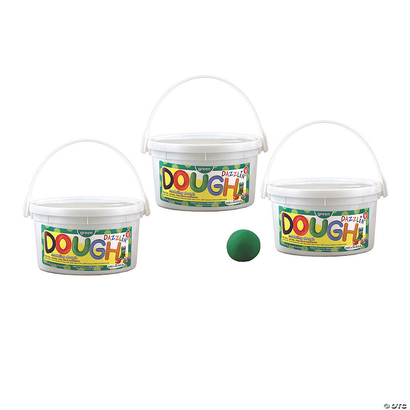 Hygloss&#174; Dazzlin' Dough Tubs, Green, 9 lb. Image
