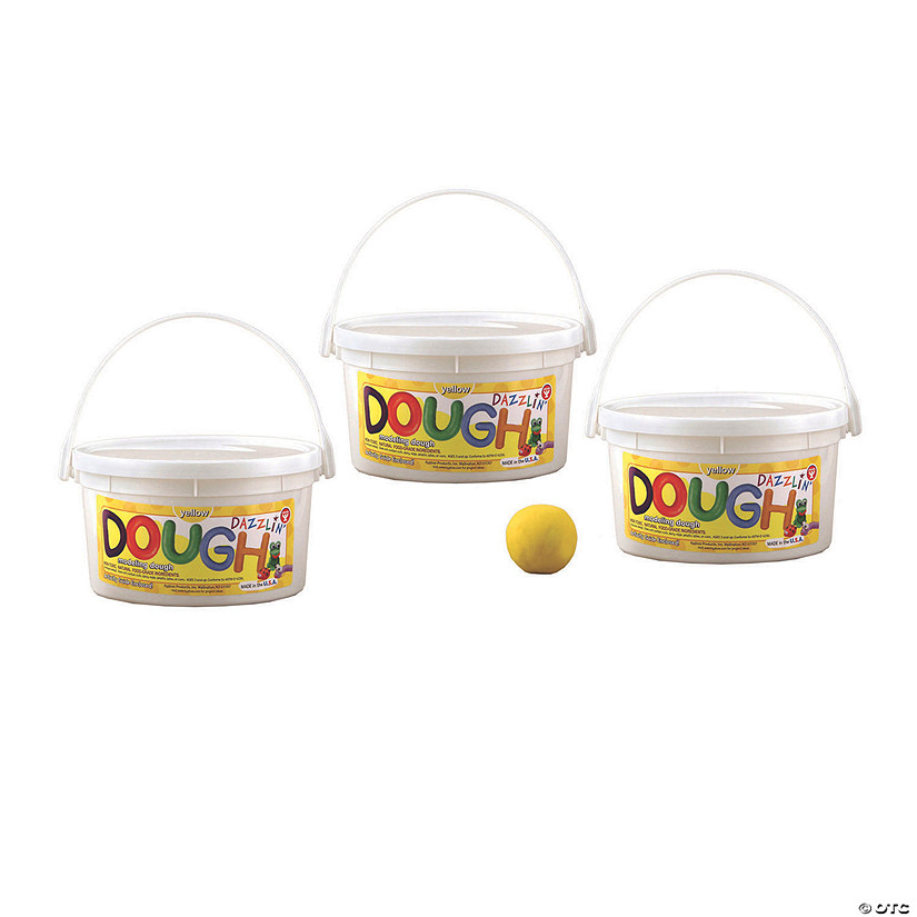 Hygloss&#174; Dazzlin' Dough Tubs, Yellow, 9 lb. Image