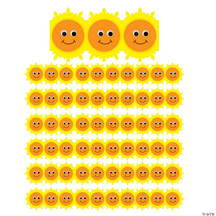 Hygloss Happy Suns Die Cut Border, 36 Feet Per Pack, 6 Packs Image