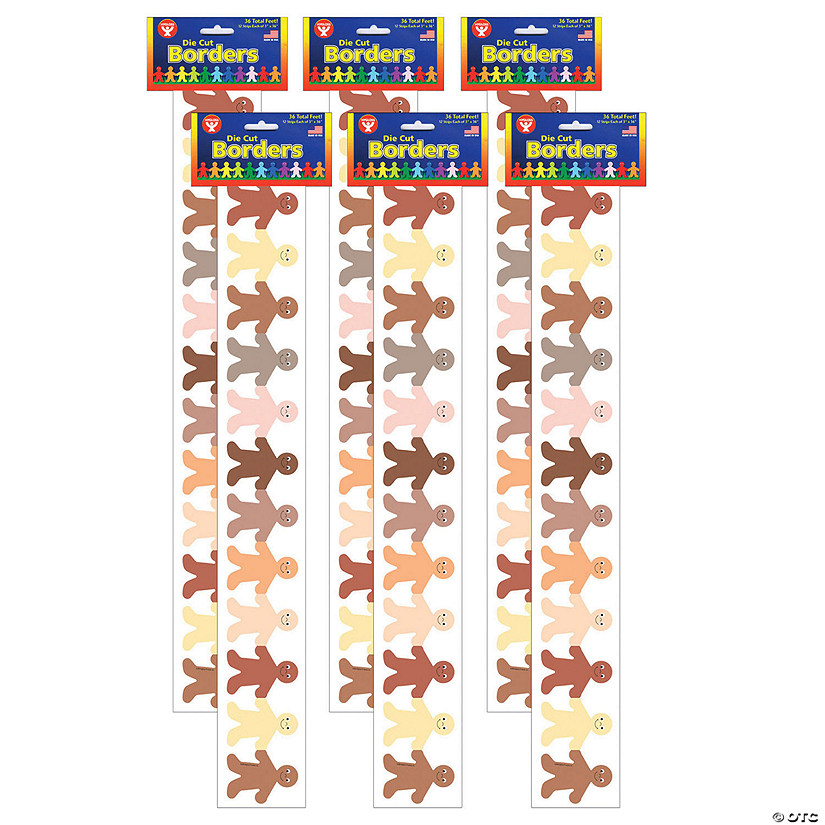 Hygloss Multicultural Kids Mighty Brights&#8482; Border, 36 Feet Per Pack, 6 Packs Image
