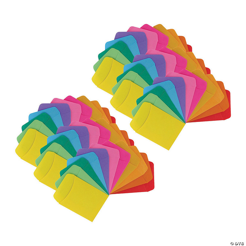 Hygloss Non-Adhesive Library Pockets, 3.5" x 4.875", 5 Colors, 30 Per Pack, 6 Packs Image
