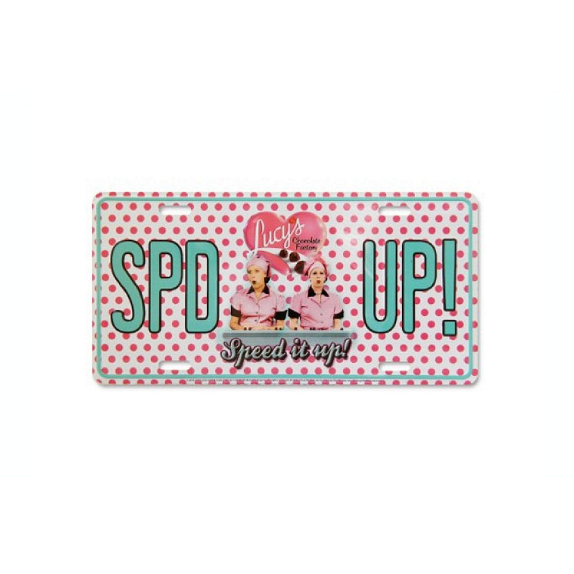 I Love Lucy Chocolate Speed It Up License Plate Image