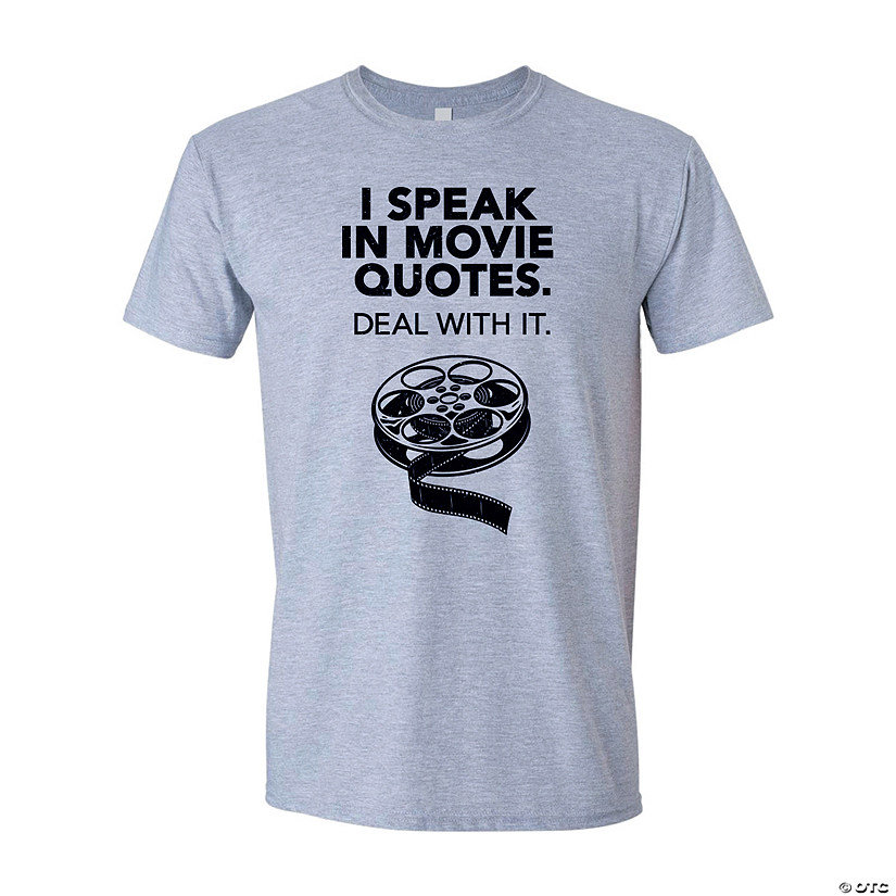 I Speak in Movie Quotes Adult&#8217;s T-Shirt Image
