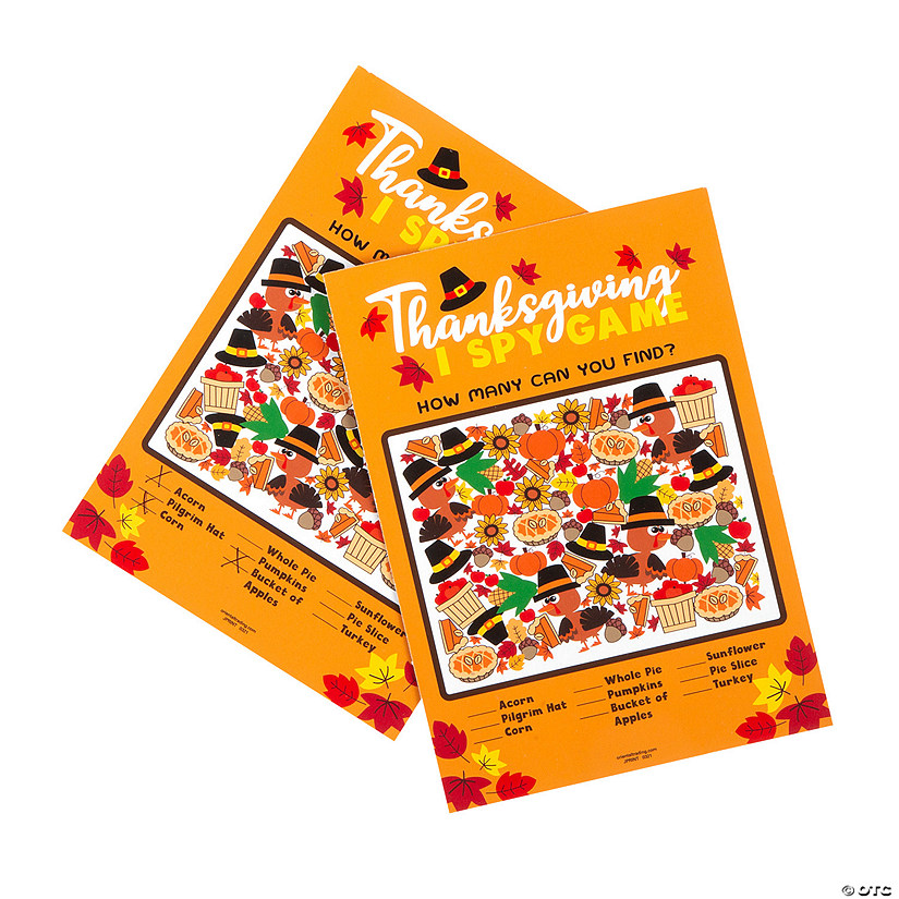 I Spy Thanksgiving Day Activity Sheets - 24 Pc. Image
