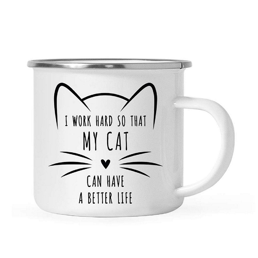 I Work Hard for My Cat 11oz Campfire Mug Image