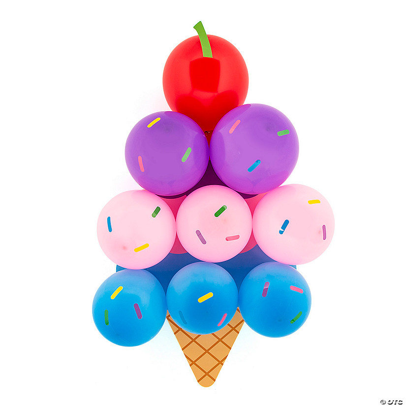 Ice Cream Balloon Wall Decoration - 23 Pc. Image