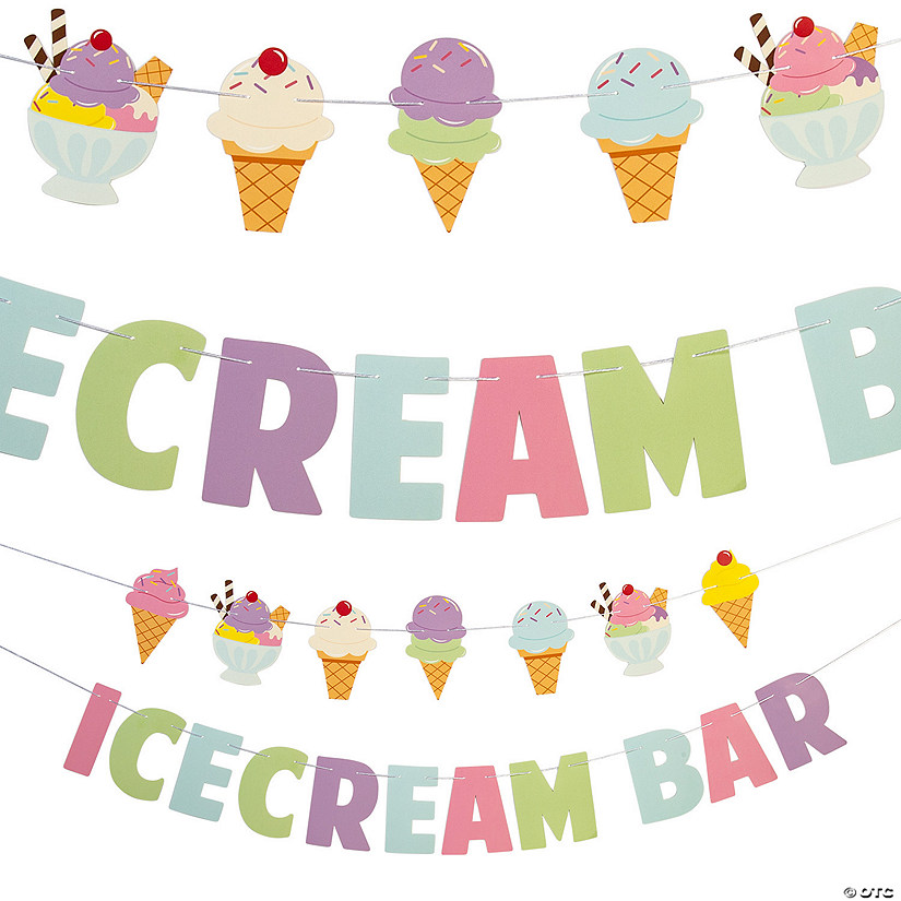Ice Cream Bar Garland 2 Pc.