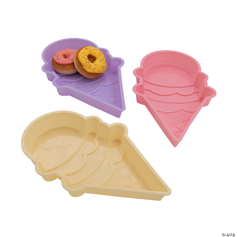 Ice Cream Cone-Shaped Trays - 3 Pc. Image