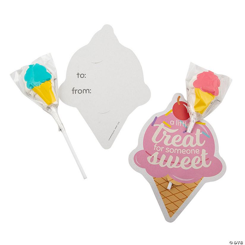 Ice Cream Lollipops with Card for 12  Image