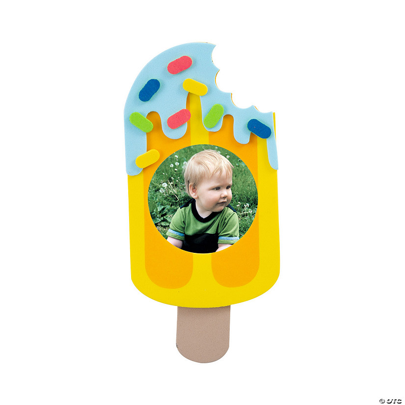 Ice Cream Pop Picture Frame Magnet Craft Kit - Makes 12 Image