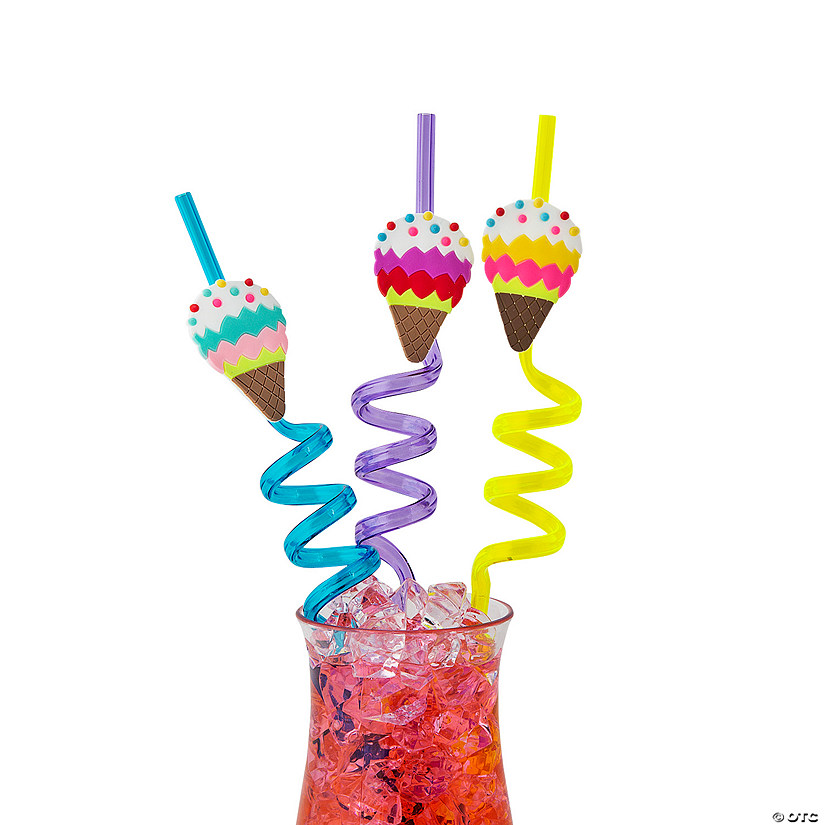 Ice Cream Silly Straws &#8211; 12 Pc.  Image