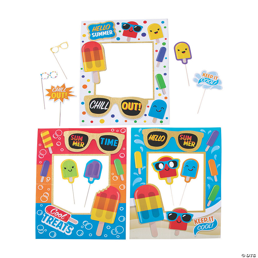 Ice Pop Photo Props with Glitter - 12 Pc. Image