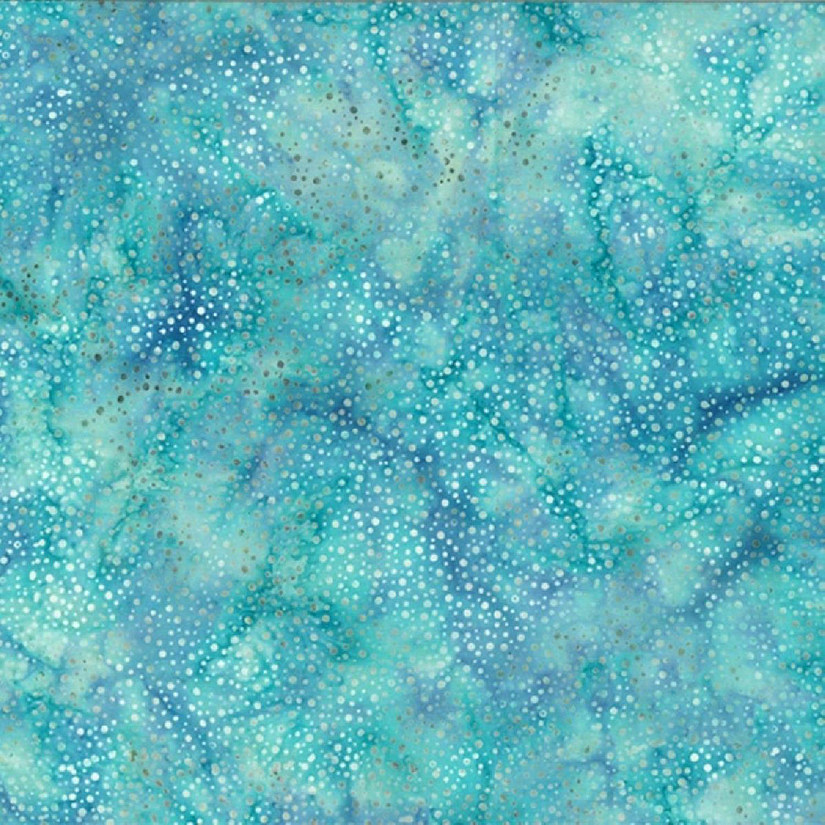 Iceberg Dot Pattern Aquamarine Batik Hoffman 885-698 Cotton Fabric BTY Image