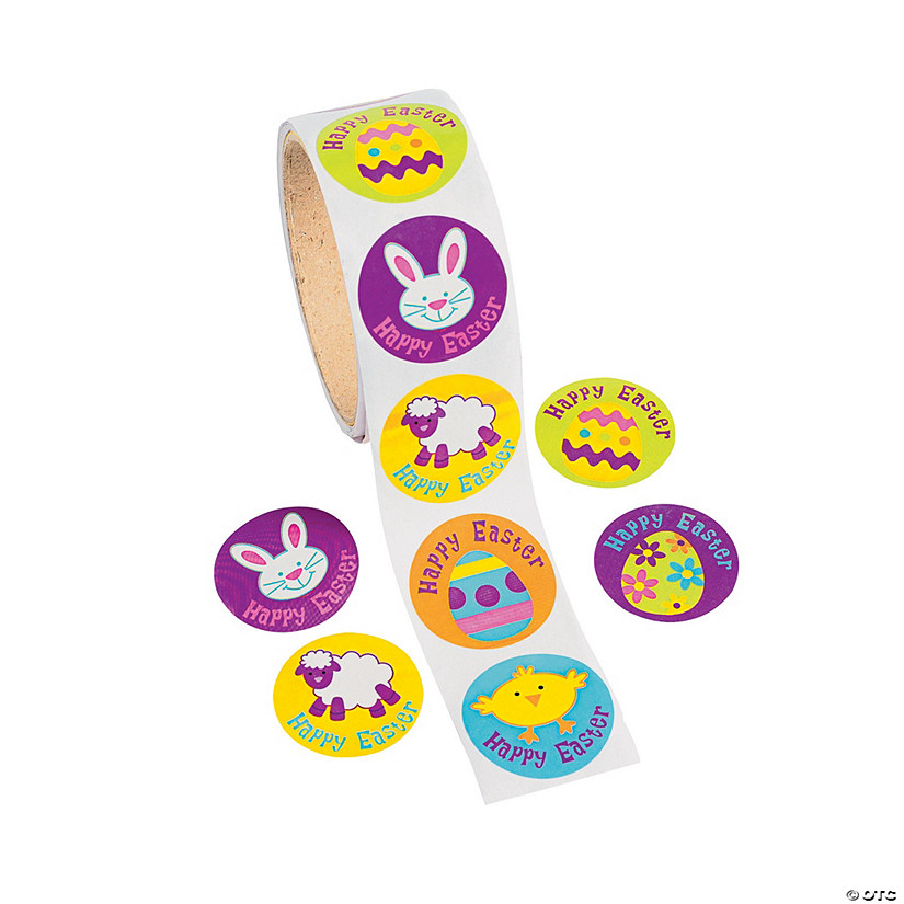 Iconic Easter Sticker Roll - 100 Pc. Image