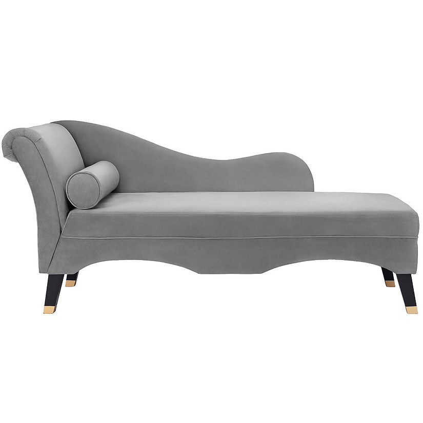 Idealhouse Grey Velvet Upholstered Lounge Oriental Trading