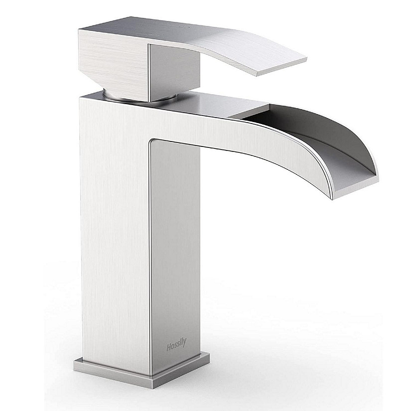 Idealhouse Single Handle Single Hole Bathroom Faucet in Brushed Nickel