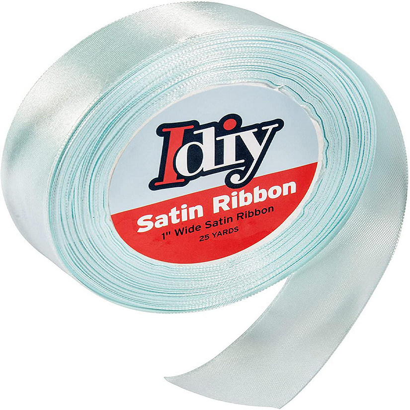 Idiy Satin Ribbon - 1", 25 Yards (Light Blue) - Great for DIY Crafts, Gift Wrapping, Wedding Decorations, Sewing Projects, Party, Decorative Embellishments, Hai Image