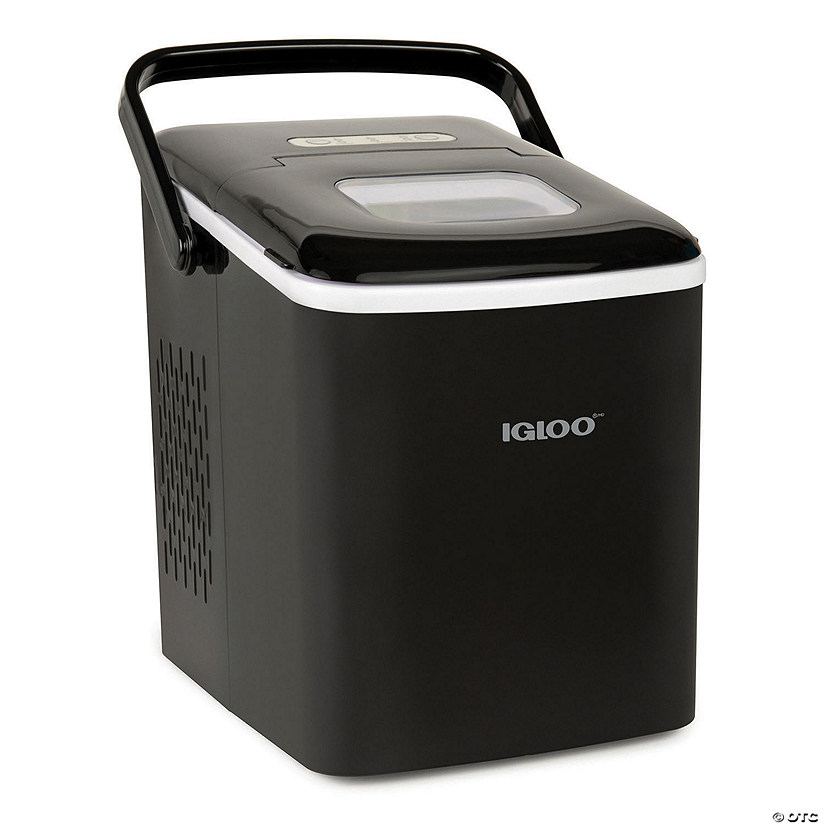 Igloo 26-Pound Automatic Self-Cleaning Portable Countertop Ice Maker Machine With Handle, Black Image