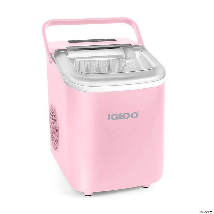 Igloo 26-Pound Automatic Self-Cleaning Portable Countertop Ice Maker Machine With Handle, Pink Image