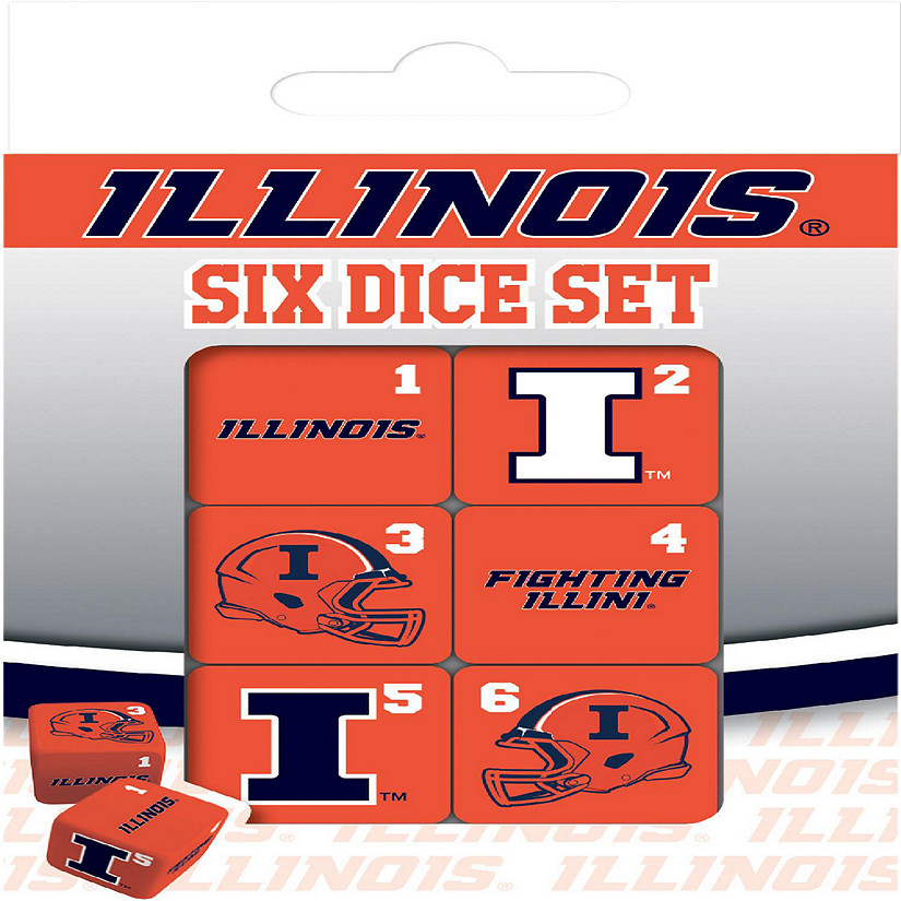 Illinois Fighting Illinois Dice Set - 19mm Image