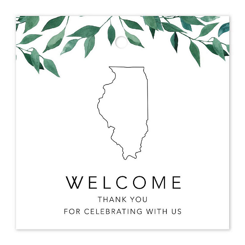 Illinois Greenery OOT Tags 2in 24pk Image