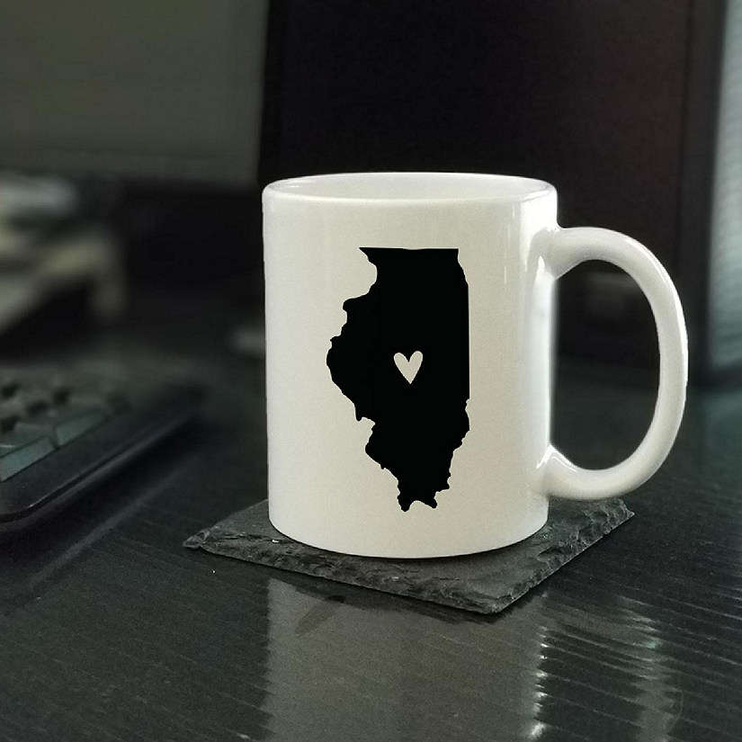 Illinois State Heart Ceramic Mug Image