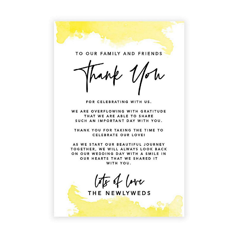 Illuminating Yellow TY Card 4x6IN 56PC Image