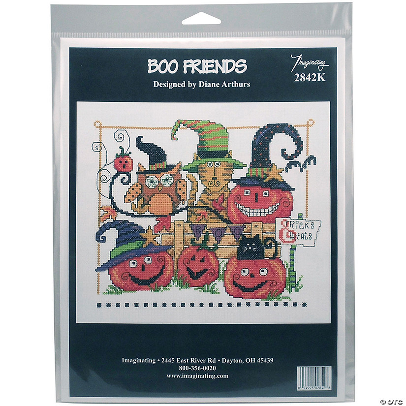 Imaginating Counted Cross Stitch Kit 9"x7.5" - Boo Friends Image