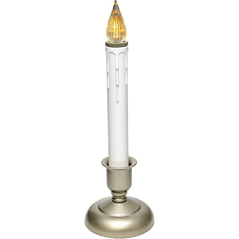 IMC Cape Cod B O LED Window Candle w Timer and Wax Drips - Pewter- 9.5 Qty 1 Image