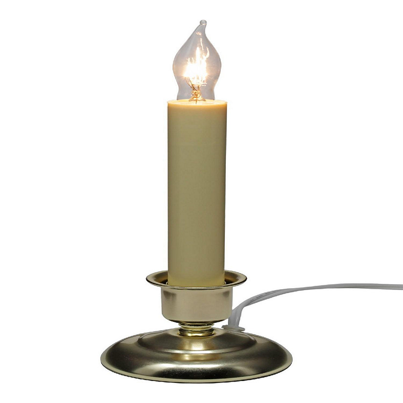 IMC Cape Cod Electric Candle w Steady Lighting Brass 9.5 Qty 1