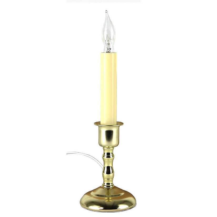 IMC CH200BR Chesapeake Window Candle, Steady Light - Brass, 11.5 Inches Qty 1 Image