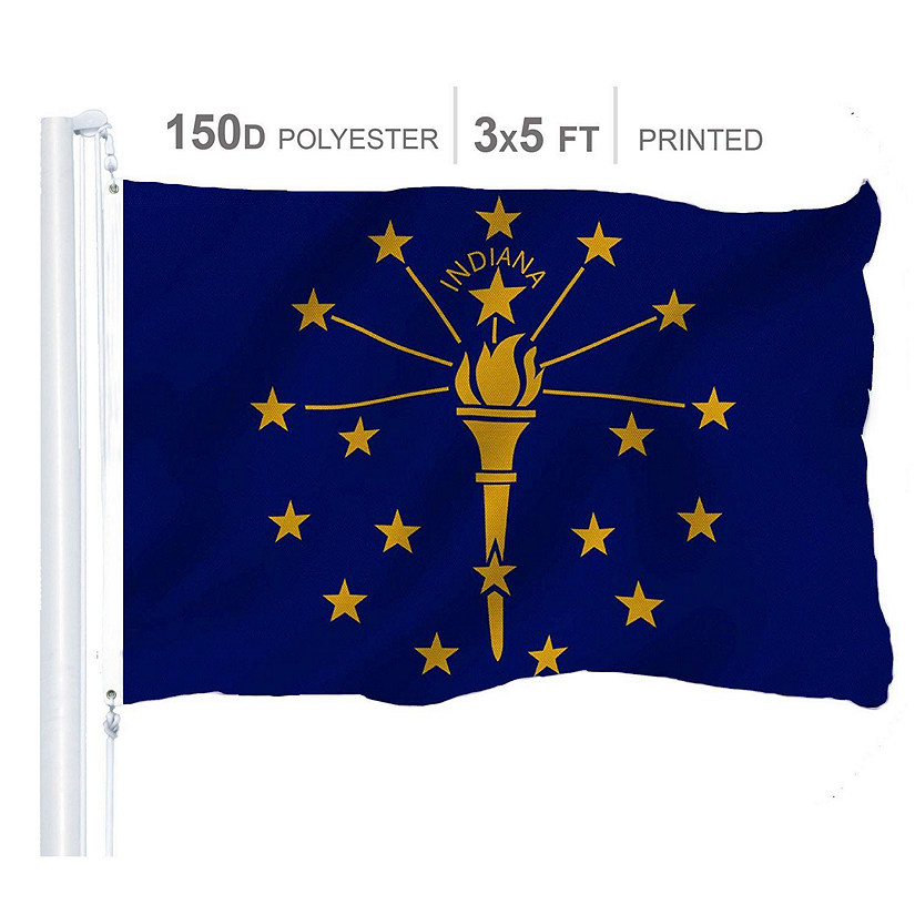 Indiana State Flag 150D Printed Polyester 3x5 Ft Image