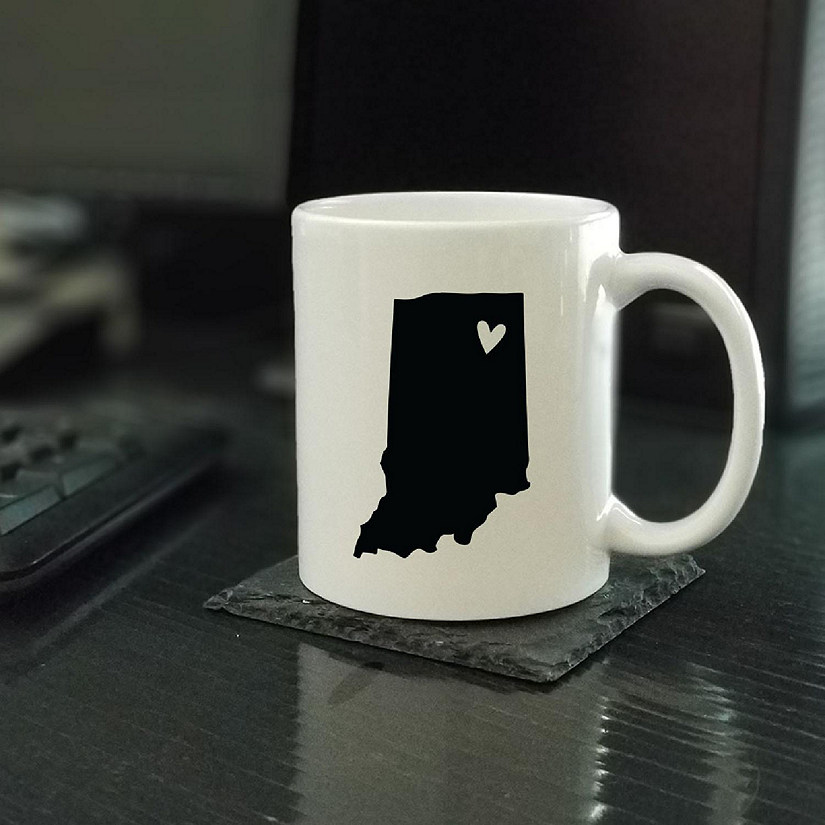 Indiana State Heart Ceramic Mug Image