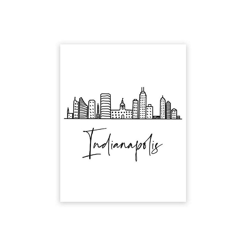 Indianapolis Skyline BW 16x20in 1-Pack Image