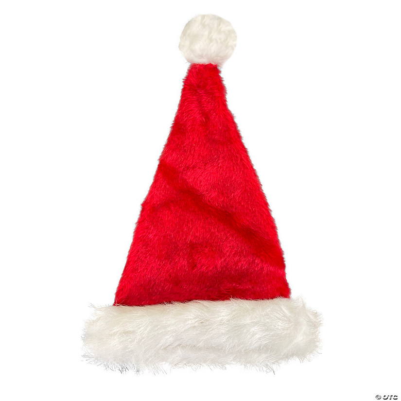 Infants Deluxe Plush Santa Hat Image