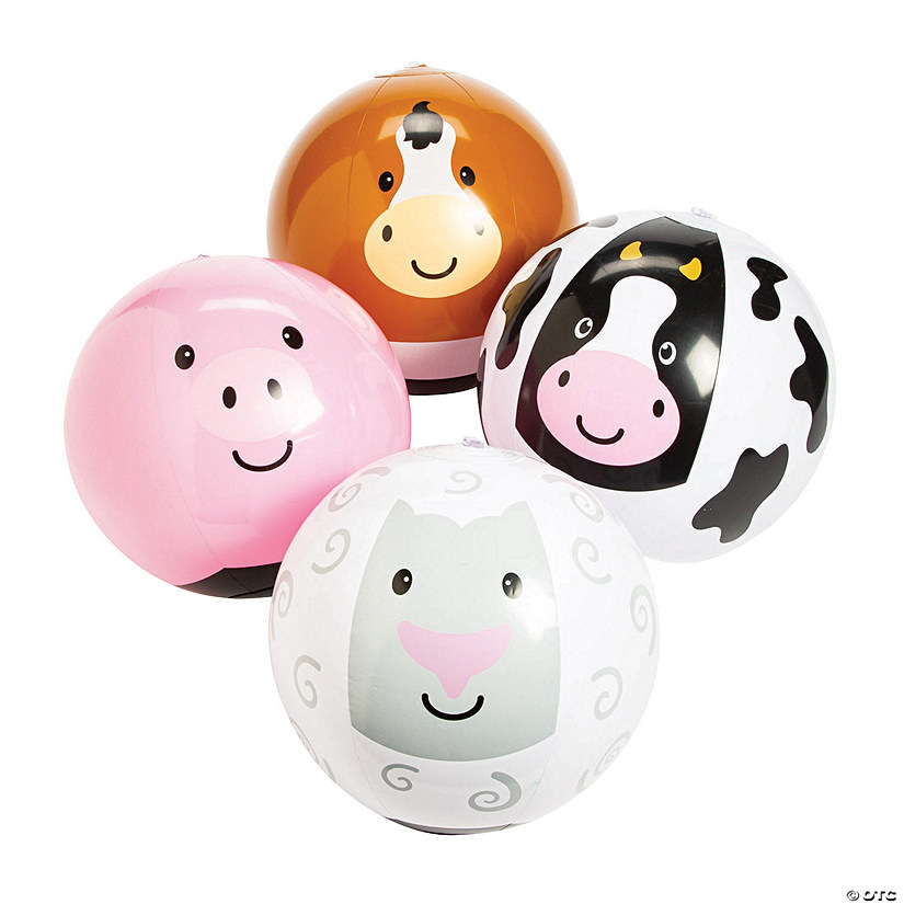 Inflatable 10" - 11" Farm Animal Characters - 4 Pc. Image