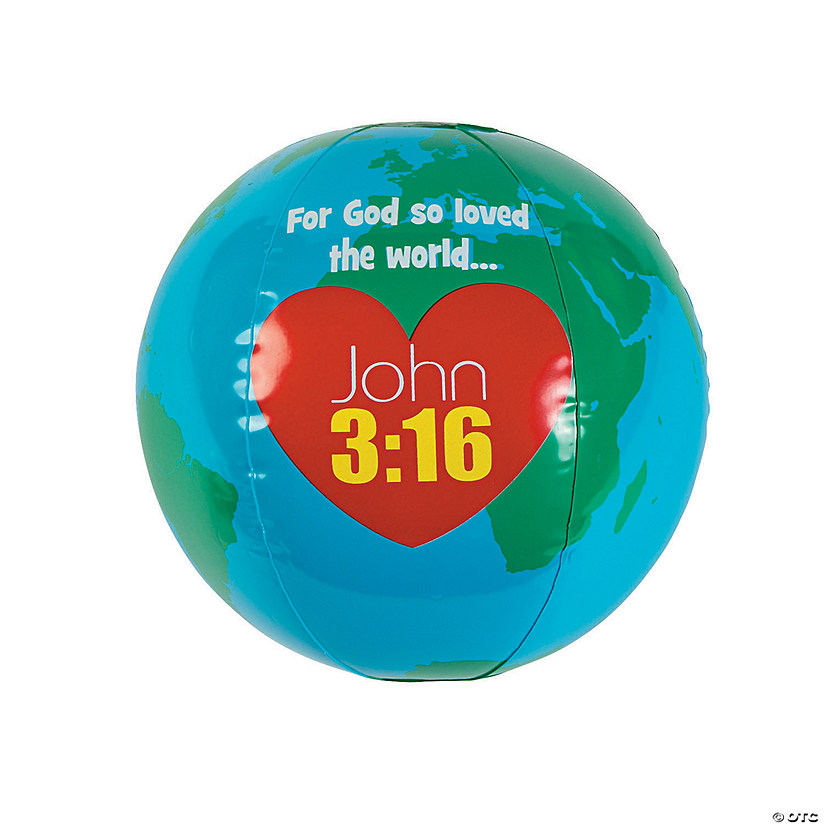 Inflatable 10" God Loves the World Medium Vinyl Globes - 12 Pc. Image
