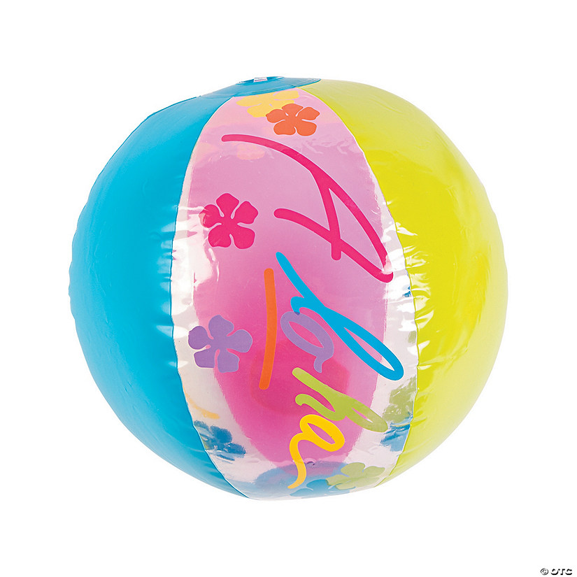 Inflatable 11" Aloha Medium Beach Balls - 12 Pc. Image