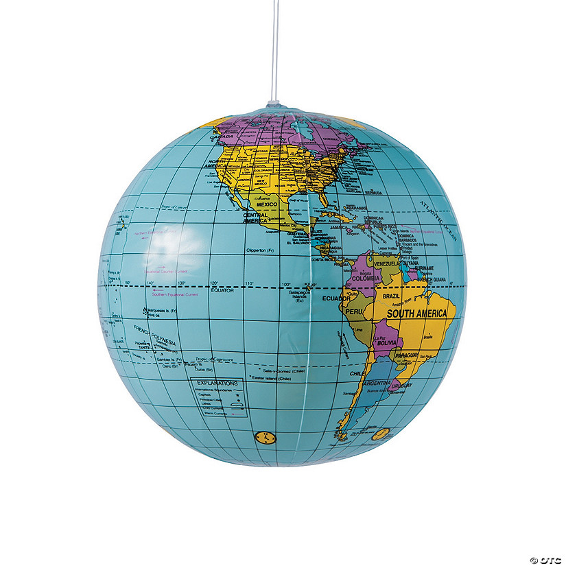 Inflatable 11" World Globes - 12 Pc. Image