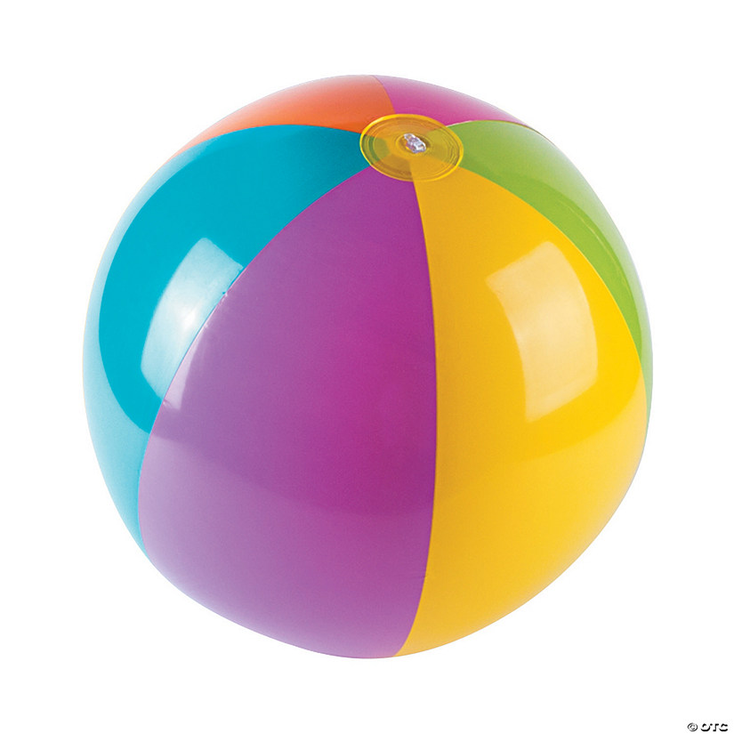 Inflatable 15" Bright Extra Large Beach Balls - 6 Pc. Image