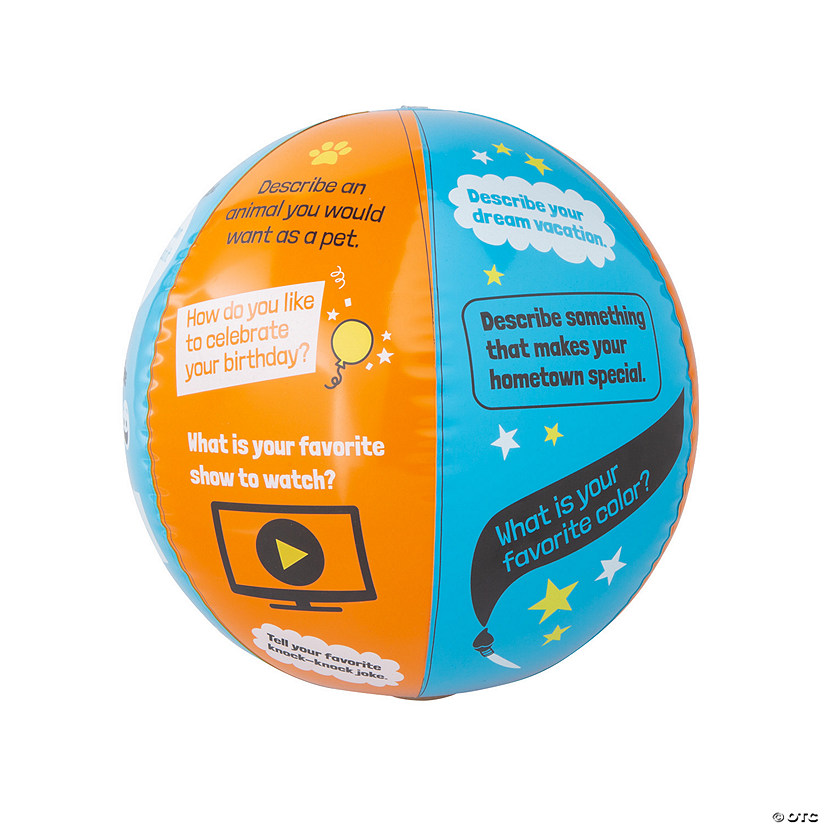 Inflatable 21" All About Me Ice Breaker Beach Ball Image