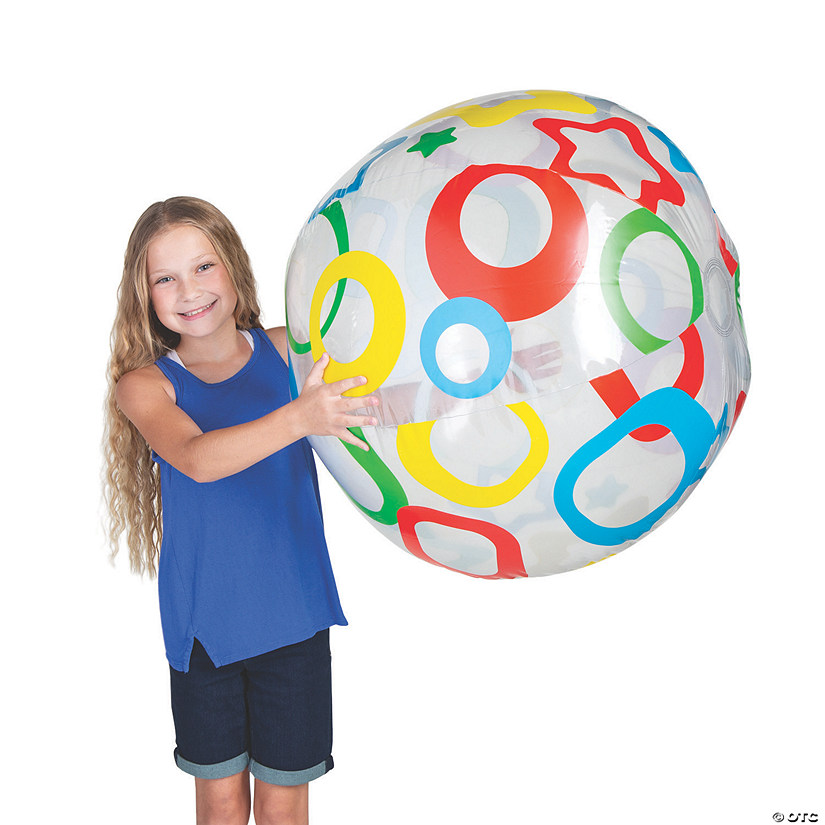 Inflatable 30" Bright Giant Beach Ball Image