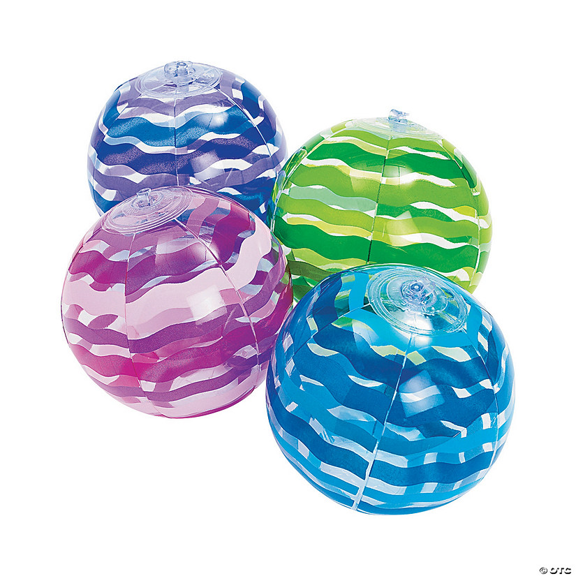 Inflatable 5" Striped Mini Beach Balls Oriental Trading