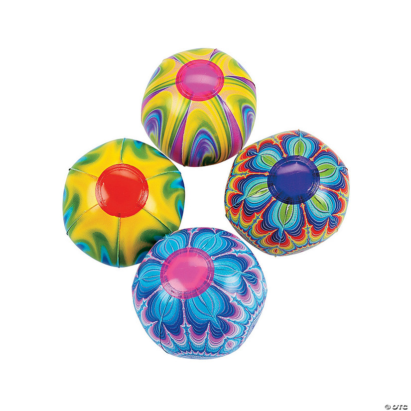 Inflatable 5" TieDyed Mini Beach Balls 12 Pc. Oriental Trading