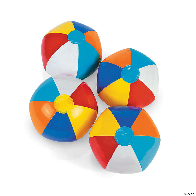 Inflatable 9" Classic Medium Beach Balls 12 Pc. Oriental Trading