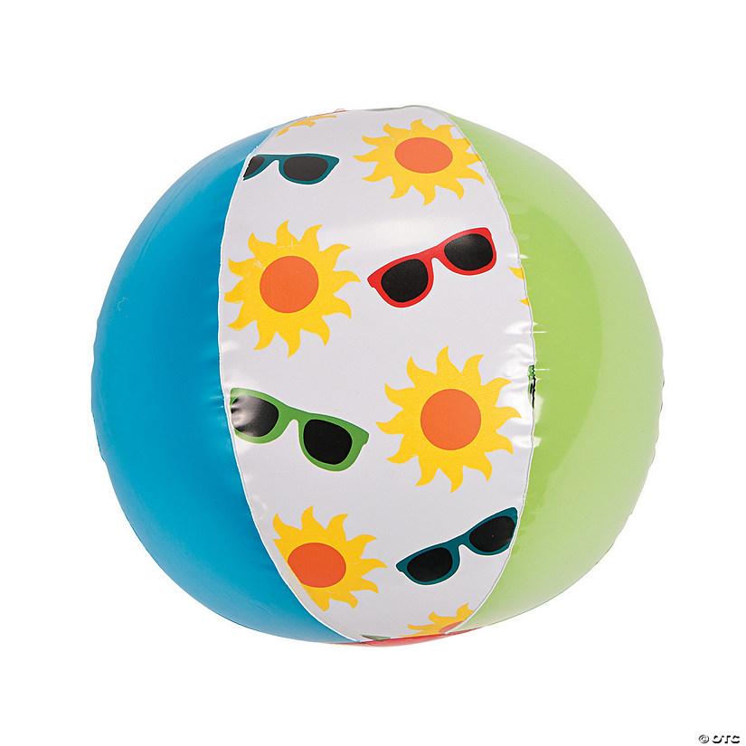 Inflatable 9" Summer Print Medium Beach Balls Oriental Trading