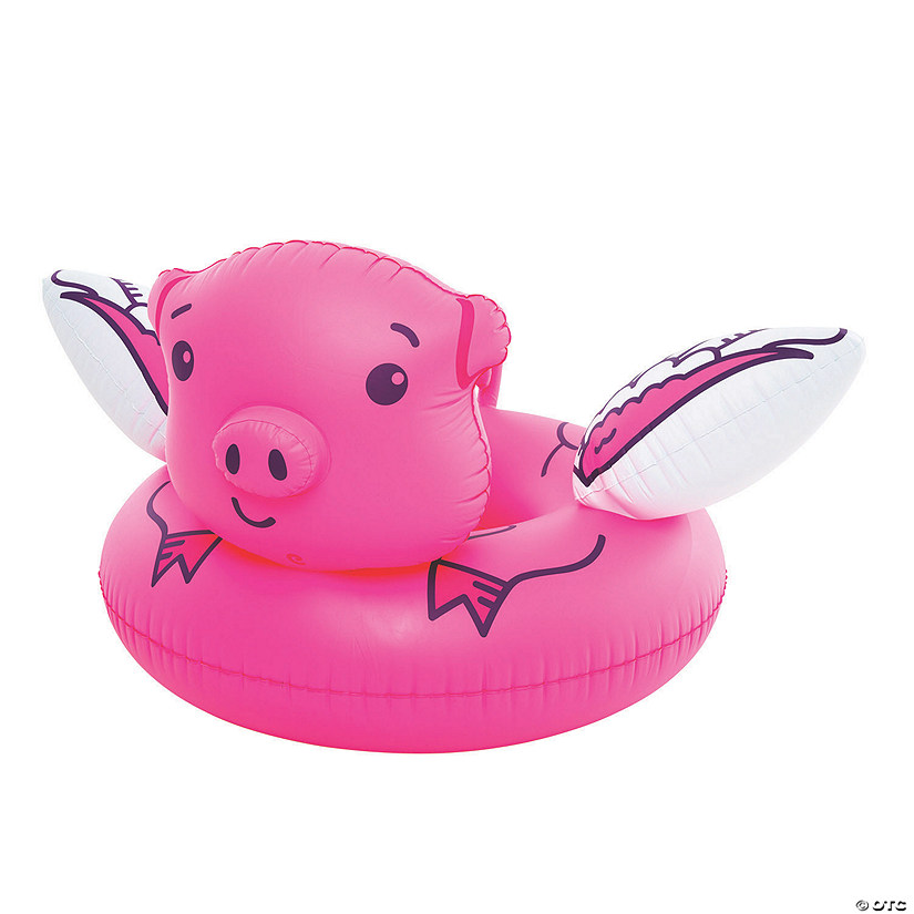 Inflatable BigMouth<sup>&#174;</sup> Flying Pig Pool Float Image