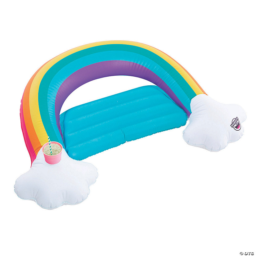 Inflatable BigMouth<sup>&#174;</sup> Rainbow Sling Seat Pool Float Image