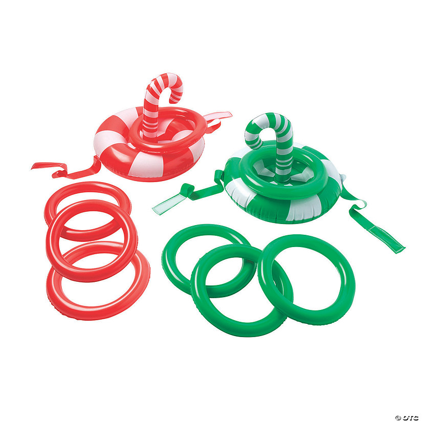 Inflatable Candy Cane Ring Toss Game Image